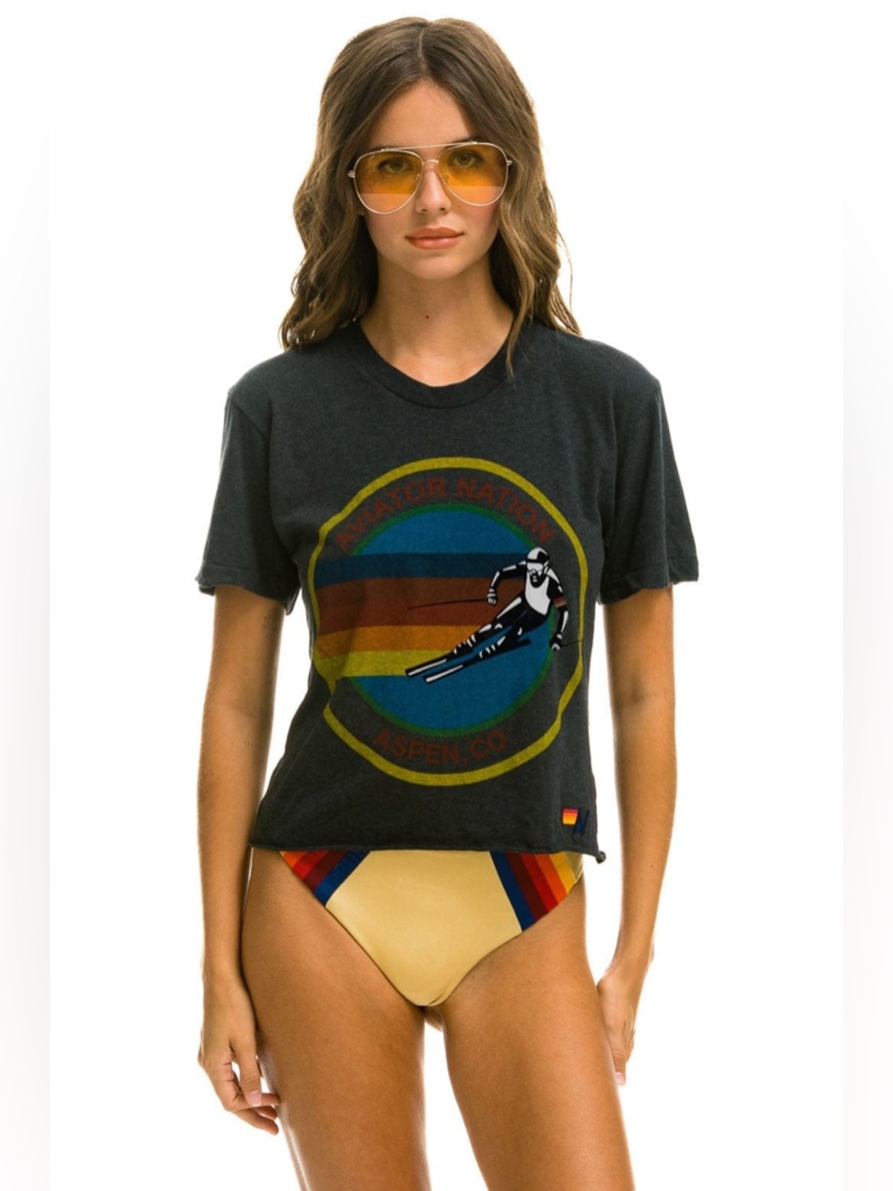 Aviator Nation Aspen Boyfriend Tee Size S